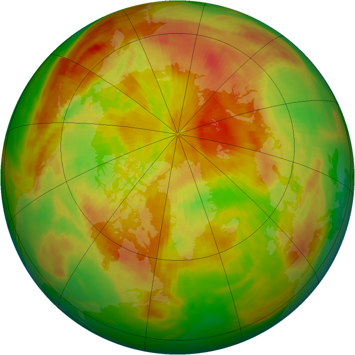 Arctic ozone map for 05 May 1991